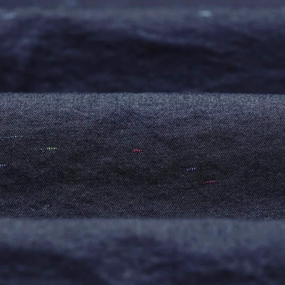Imogene + Willie sawtooth pearl snap in reverse black indigo nep