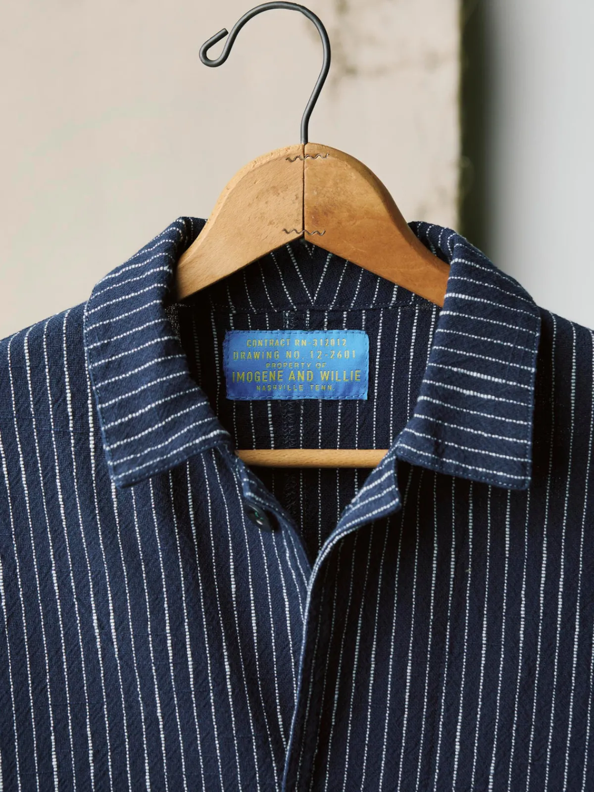 Women Imogene + Willie striped indigo studio jacket