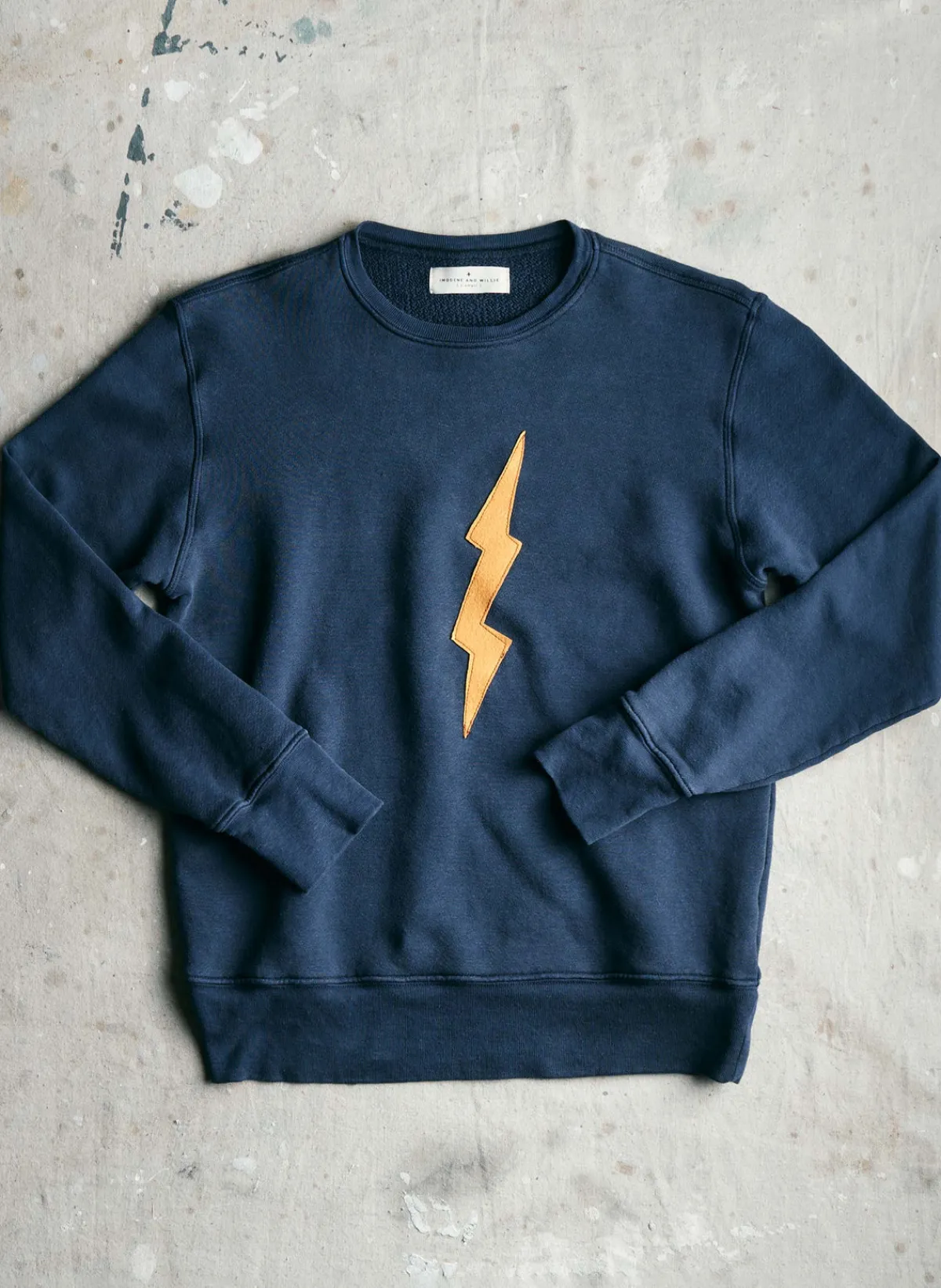 Women Imogene + Willie the "bolt" sweatshirt in faded navy