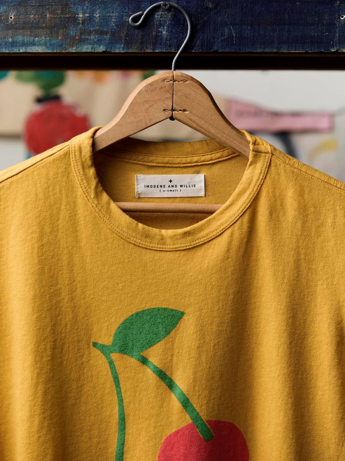 Women Imogene + Willie the "cherry" tee in gold