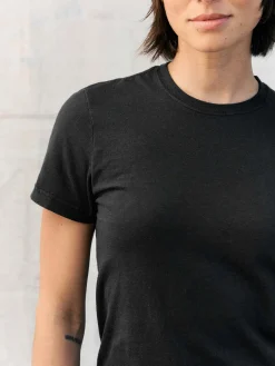 Women Imogene + Willie the cotton project tee in faded black (2-pack)