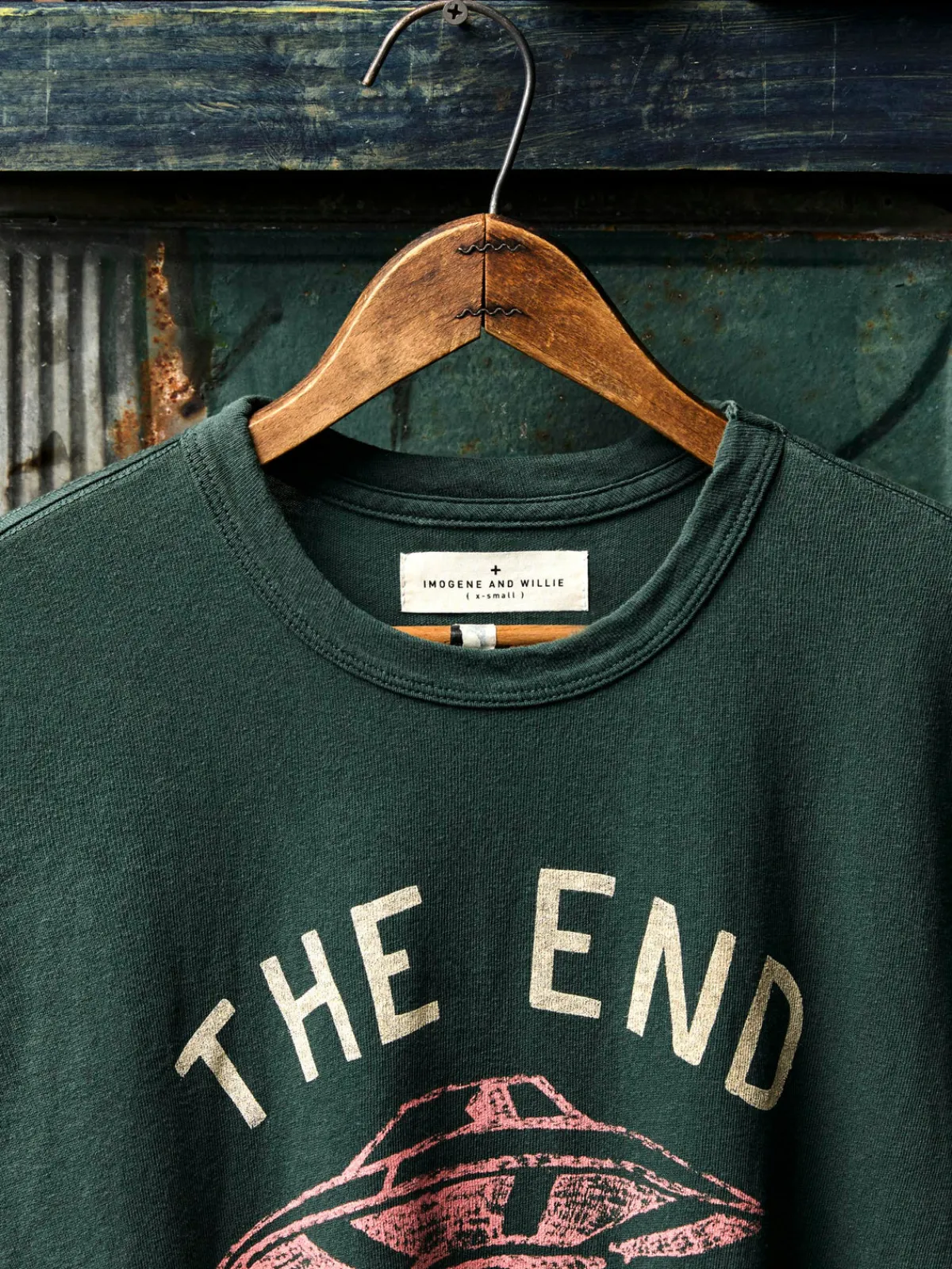 Women Imogene + Willie the "end is near" tee in spruce