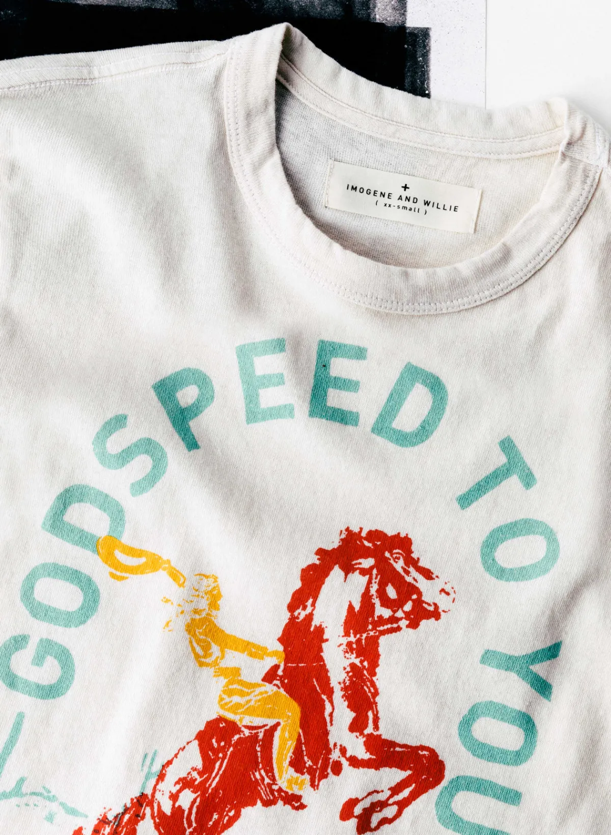 Women Imogene + Willie the "godspeed" tee in vintage white