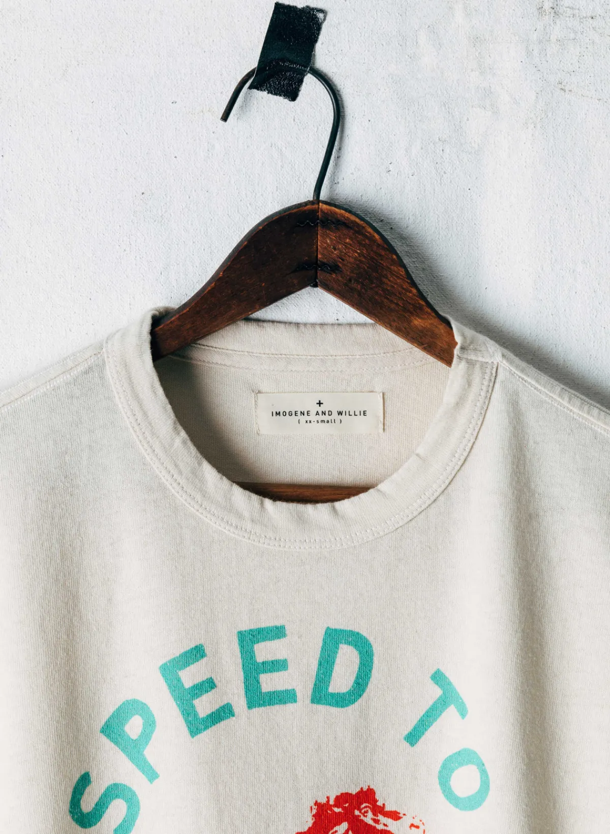 Women Imogene + Willie the "godspeed" tee in vintage white