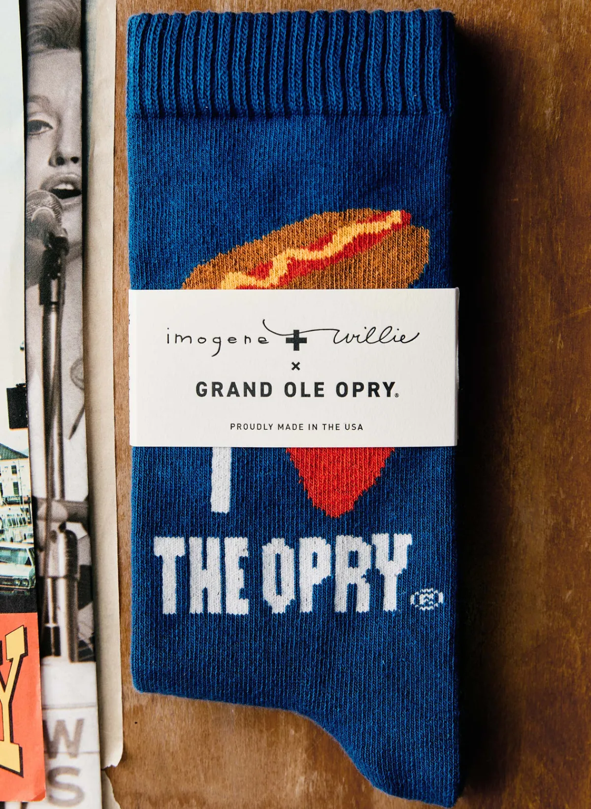 Imogene + Willie the i+w x opry "hot dog" sock