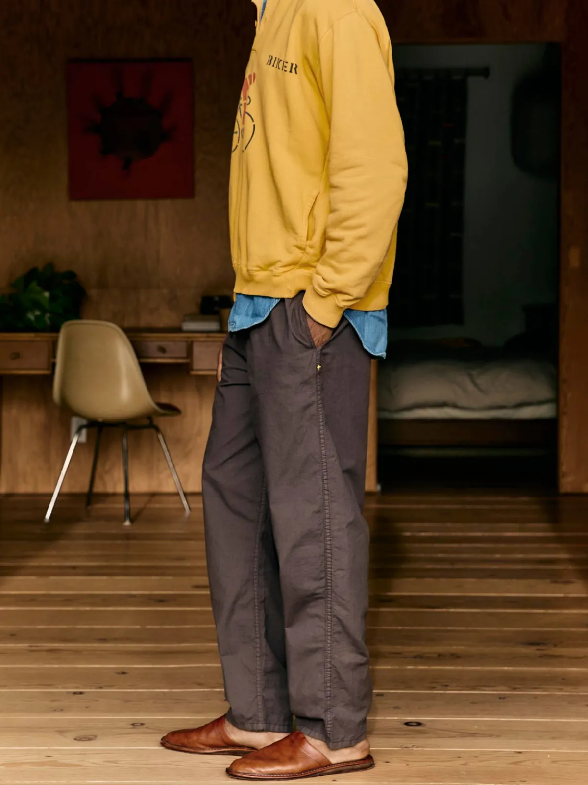 Imogene + Willie the lounge pant in umber poplin