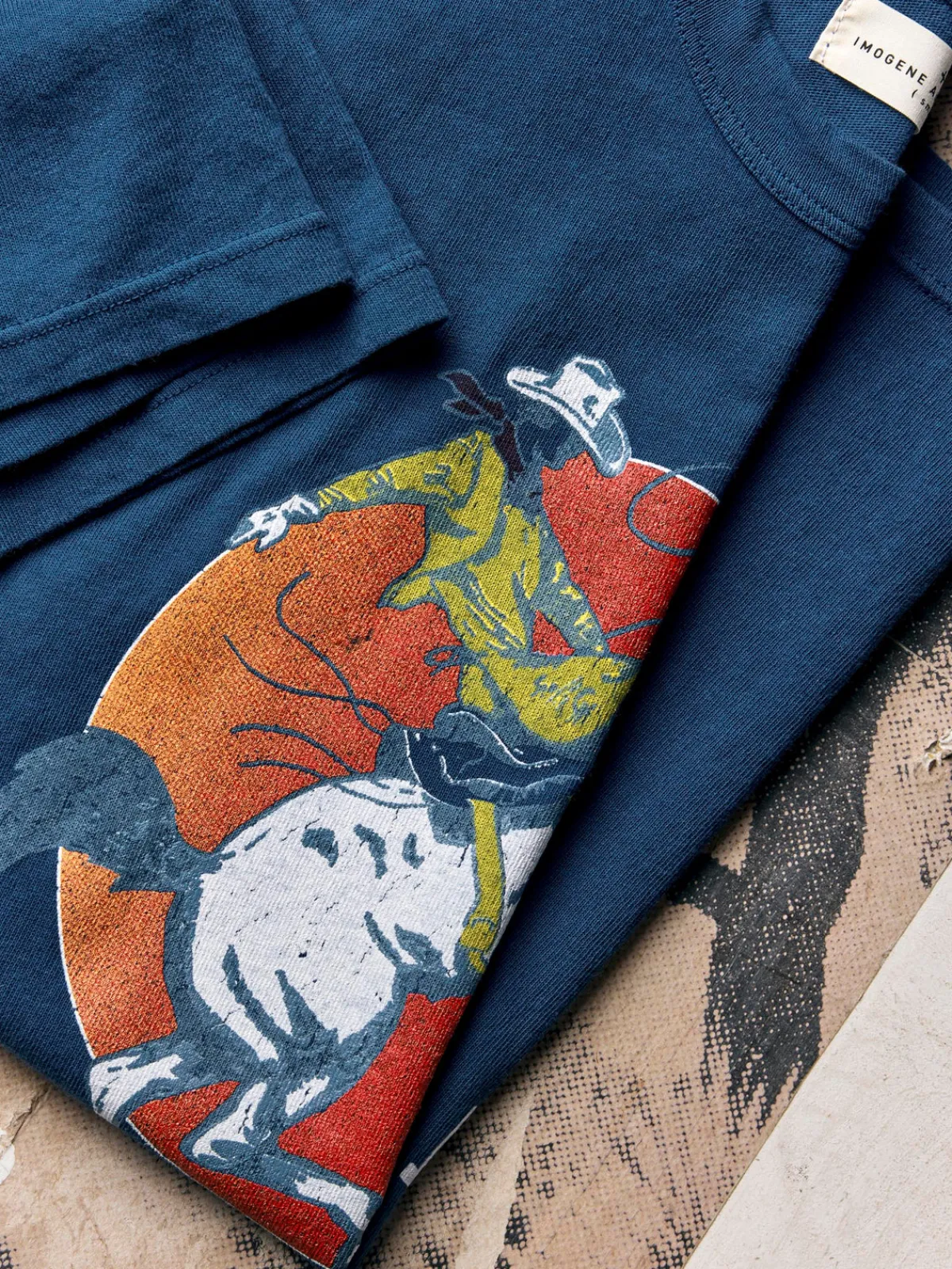 Women Imogene + Willie the "next time" tee in faded navy