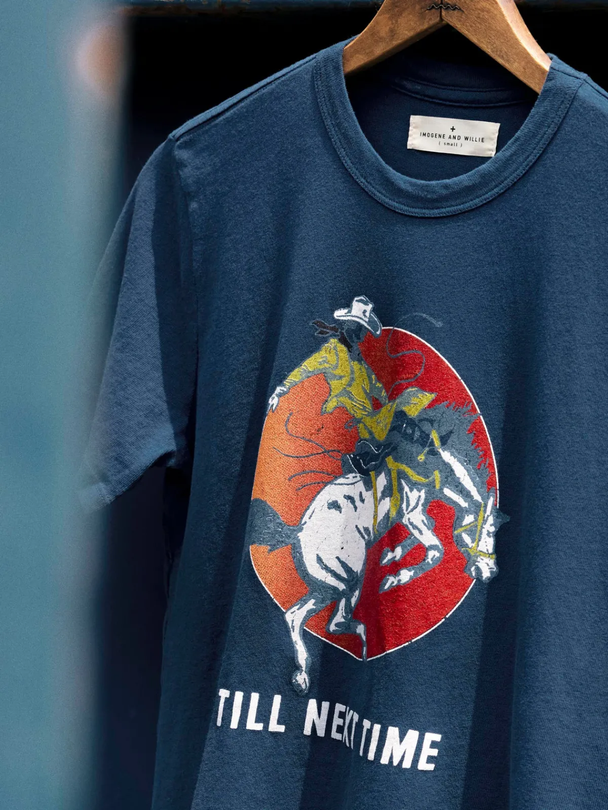 Women Imogene + Willie the "next time" tee in faded navy