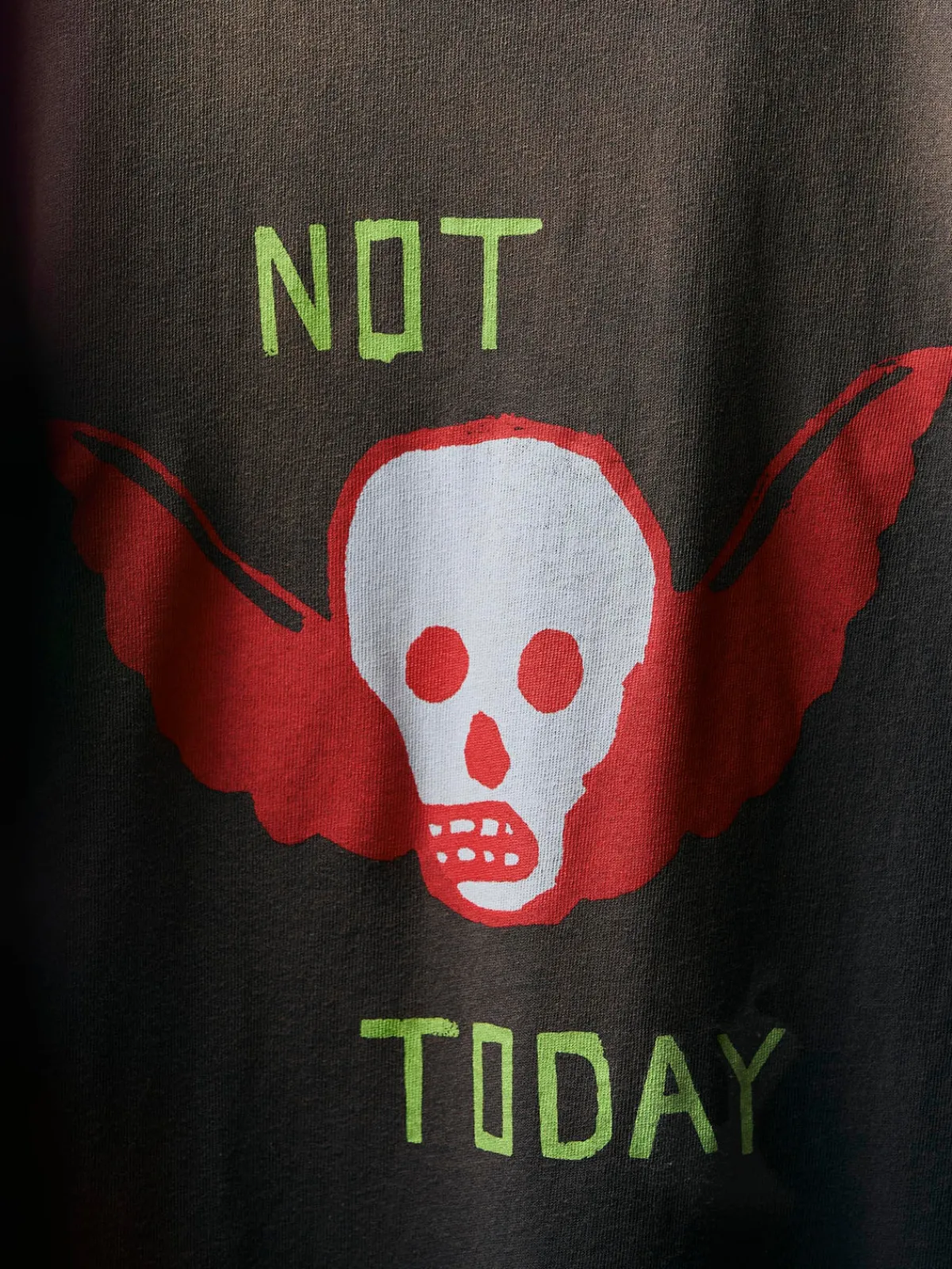 Women Imogene + Willie the "not today" tee in faded black