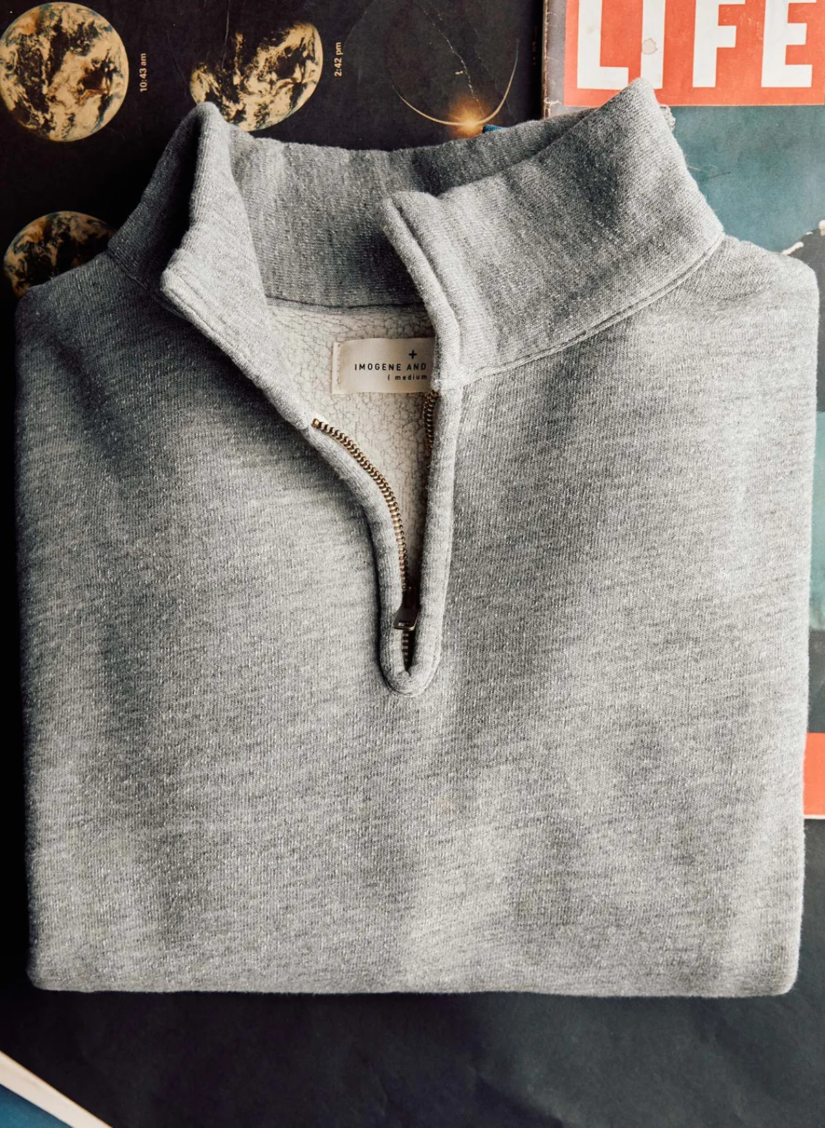 Women Imogene + Willie the quarter zip heather pullover