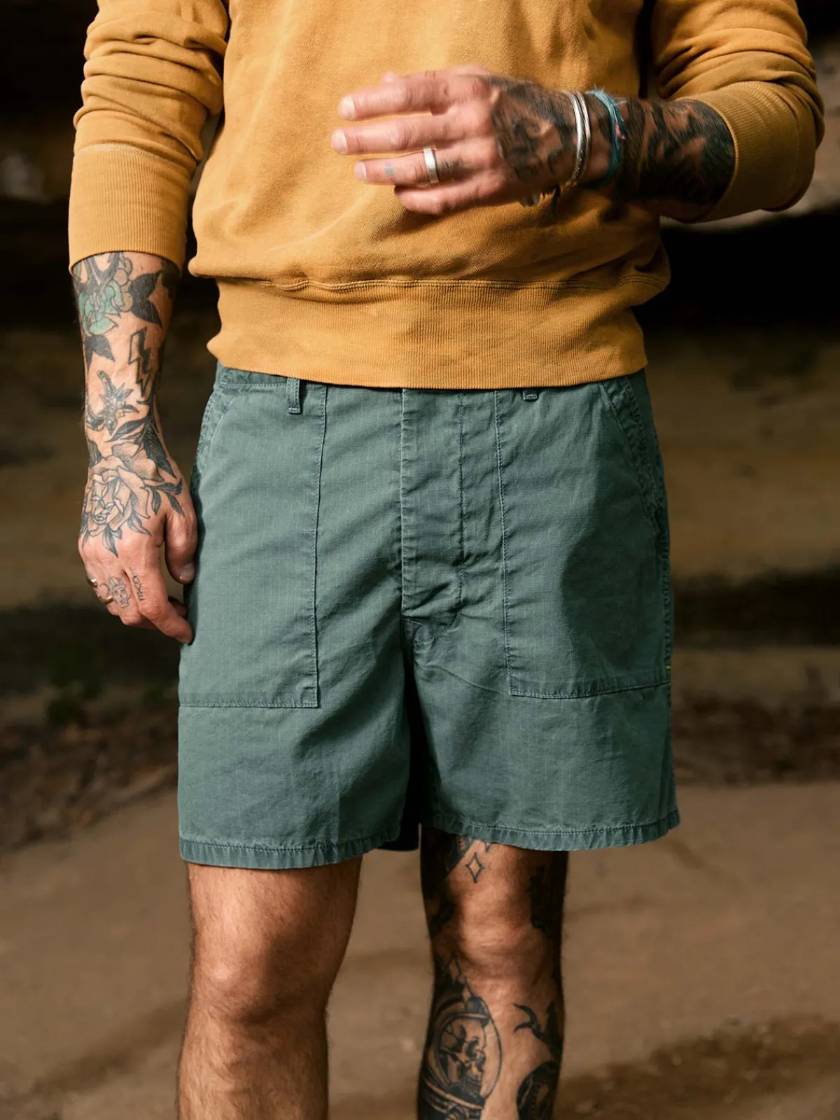Imogene + Willie the ripstop fatigue short in slate