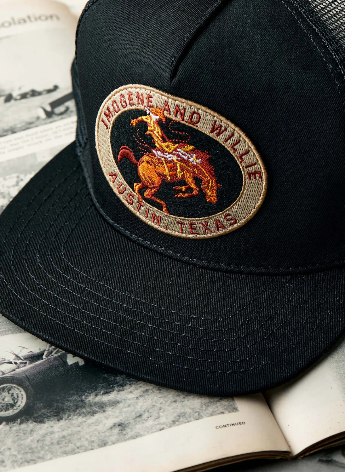 Women Imogene + Willie the "rodeo" trucker