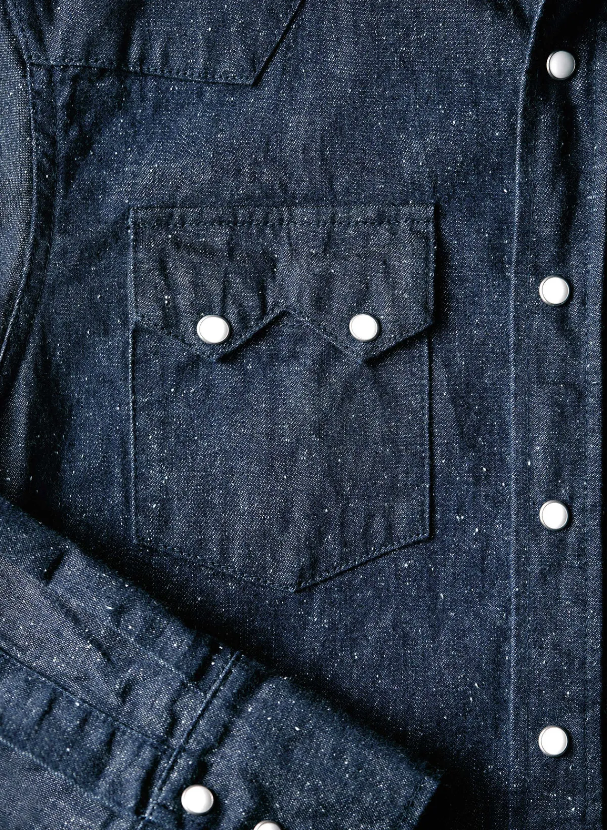 Imogene + Willie the sawtooth pearl snap in indigo nep