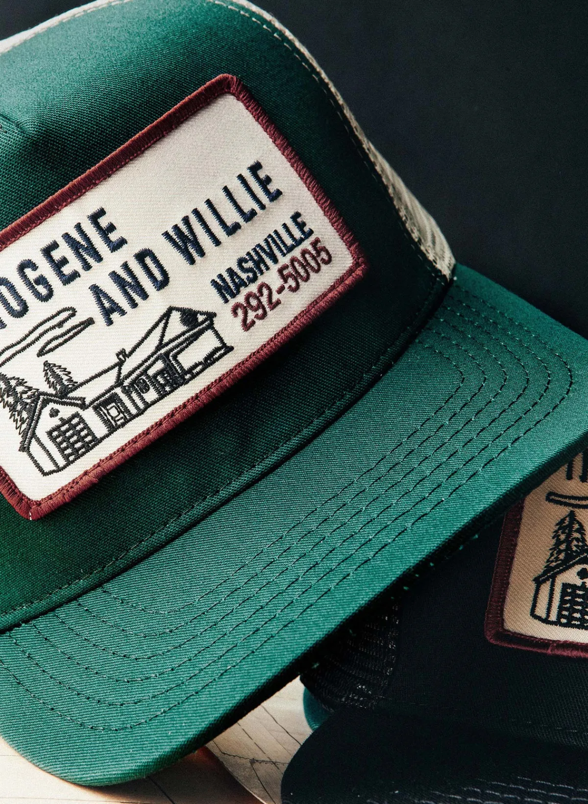 Women Imogene + Willie the "service station" trucker in green