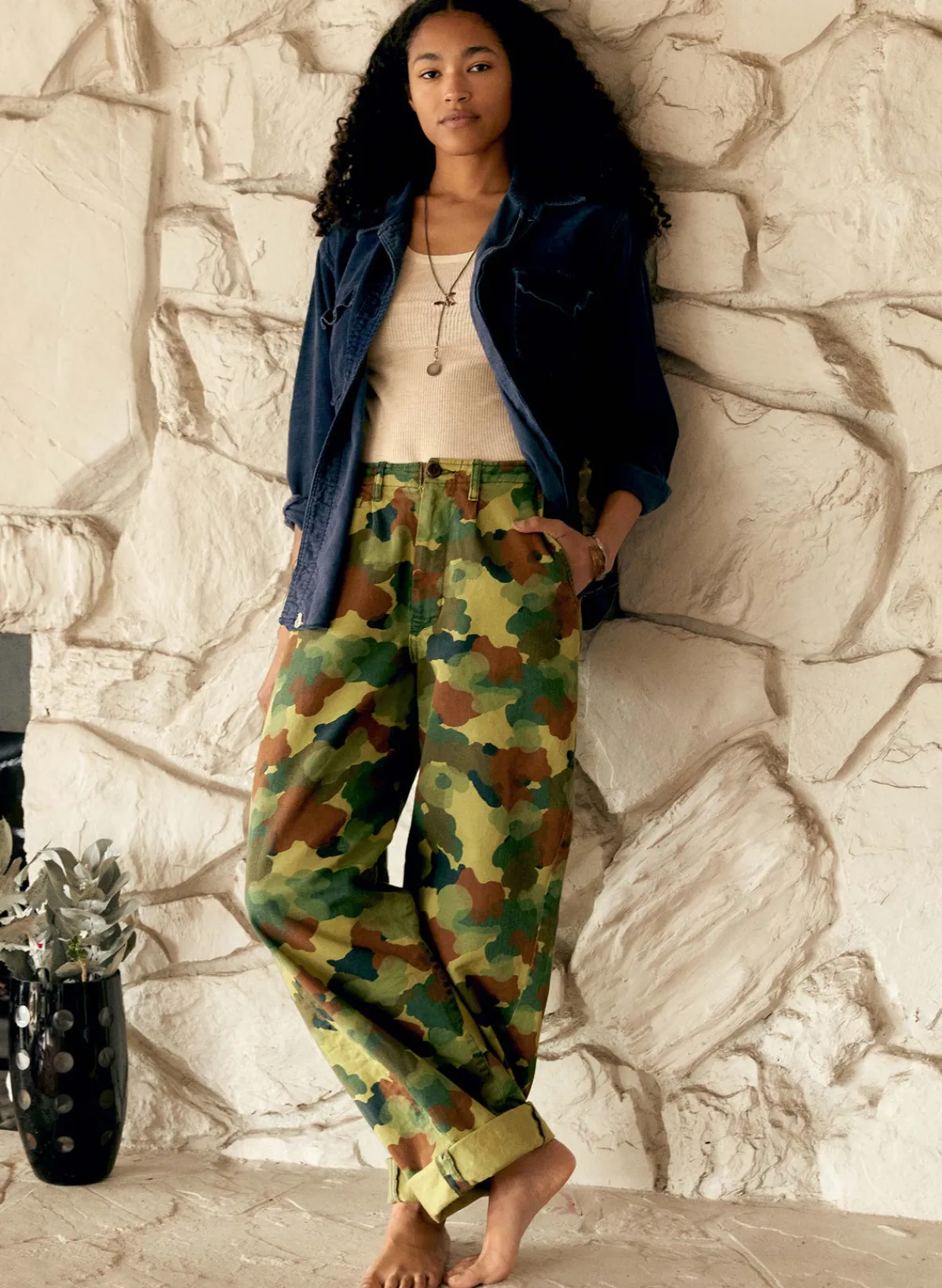 Women Imogene + Willie the sonora painted camo trouser