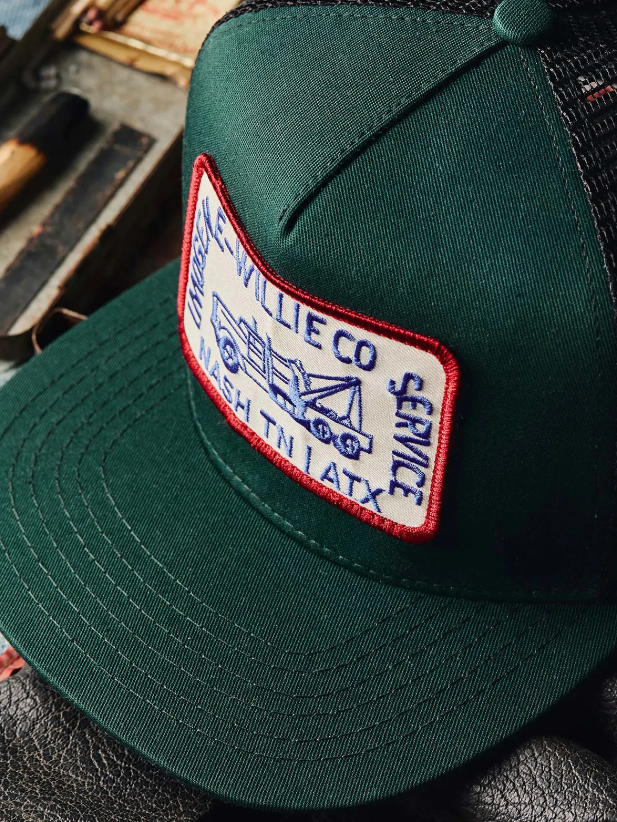 Women Imogene + Willie the "tow service" trucker