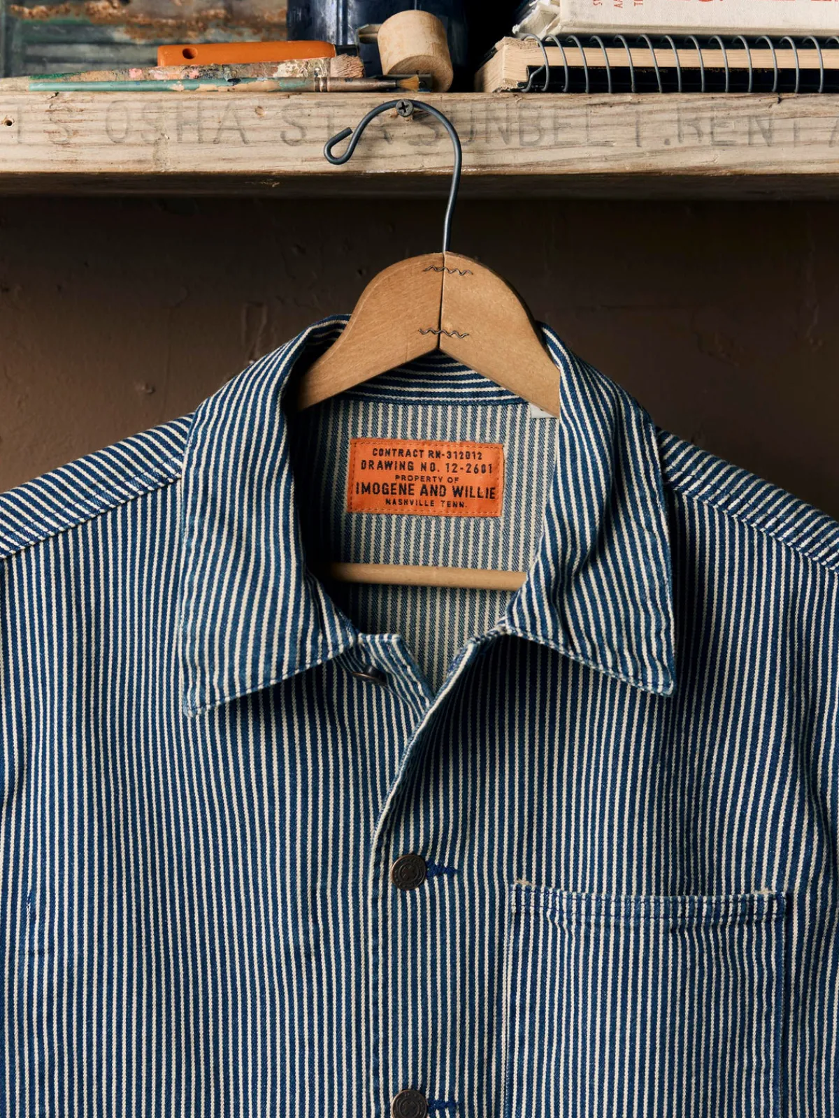 Imogene + Willie the utility coat in hickory stripe