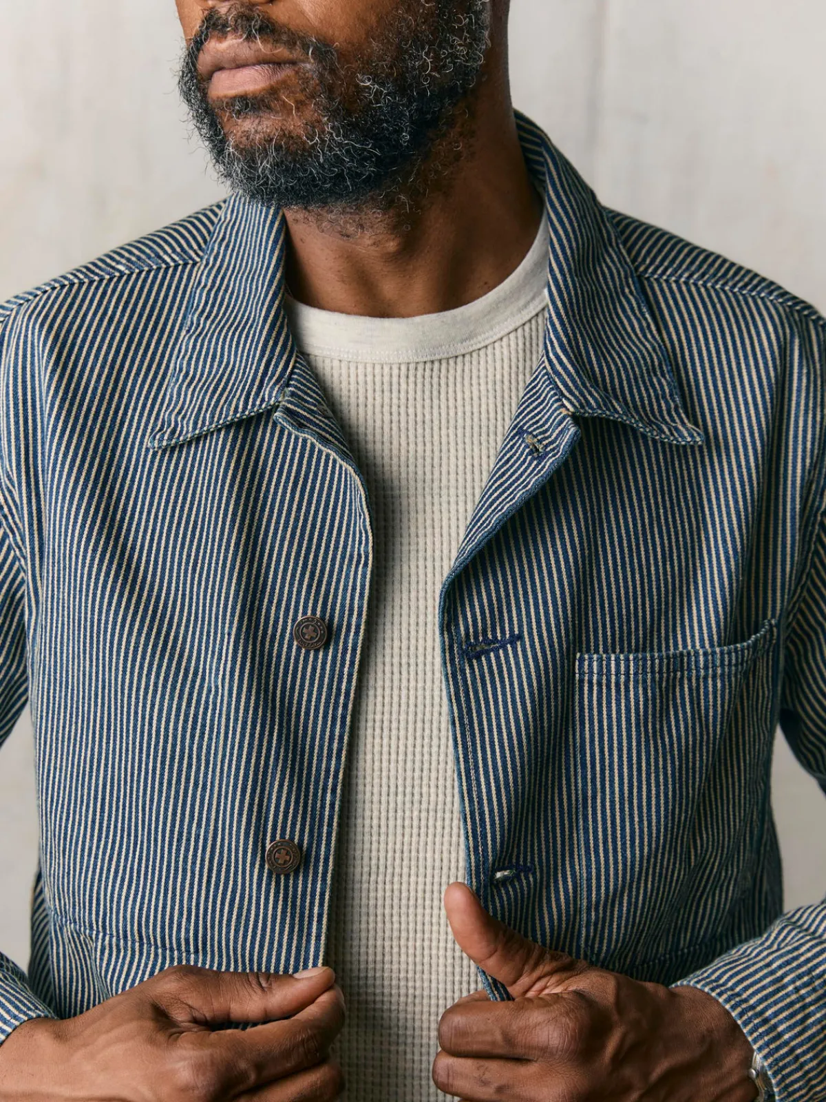 Imogene + Willie the utility coat in hickory stripe