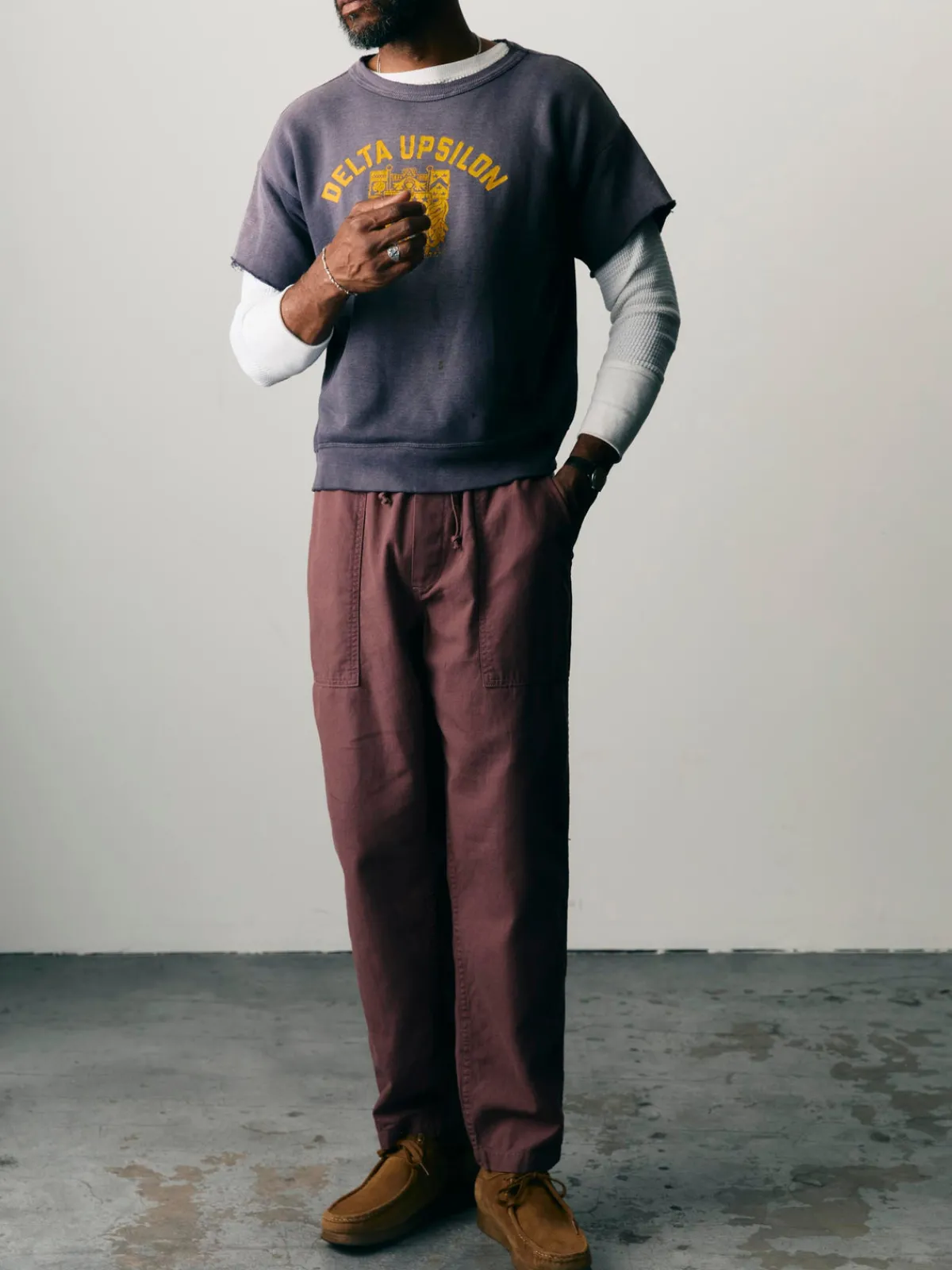 Imogene + Willie the ventura chore pant in dark mauve
