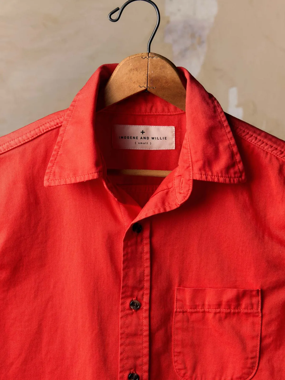 Imogene + Willie the whisper twill shirt in poppy