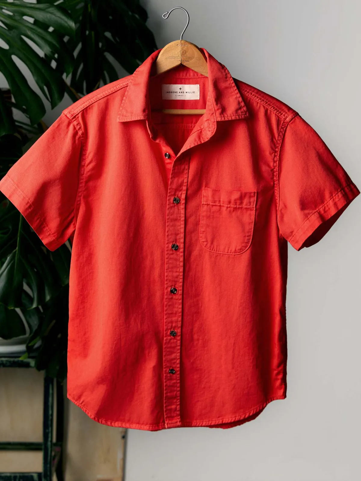 Imogene + Willie the whisper twill shirt in poppy