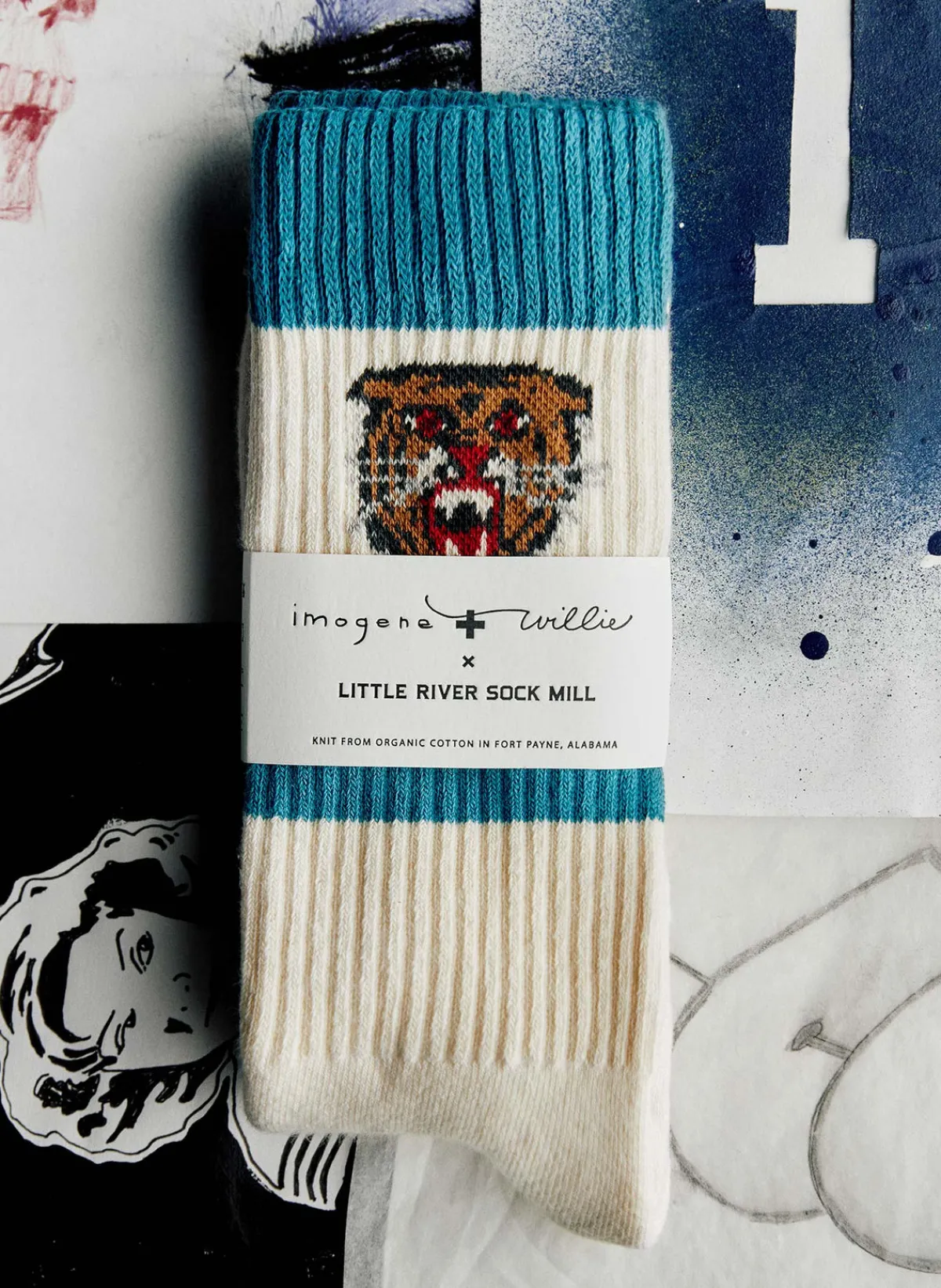 Imogene + Willie the "wildcat" sock