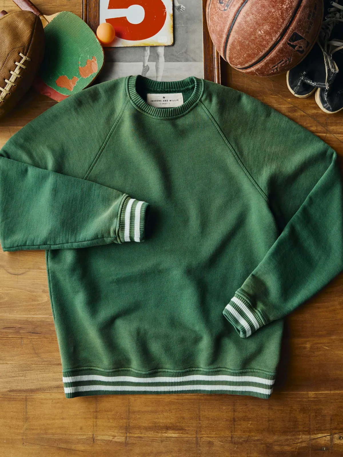 Women Imogene + Willie varsity ribbed crew