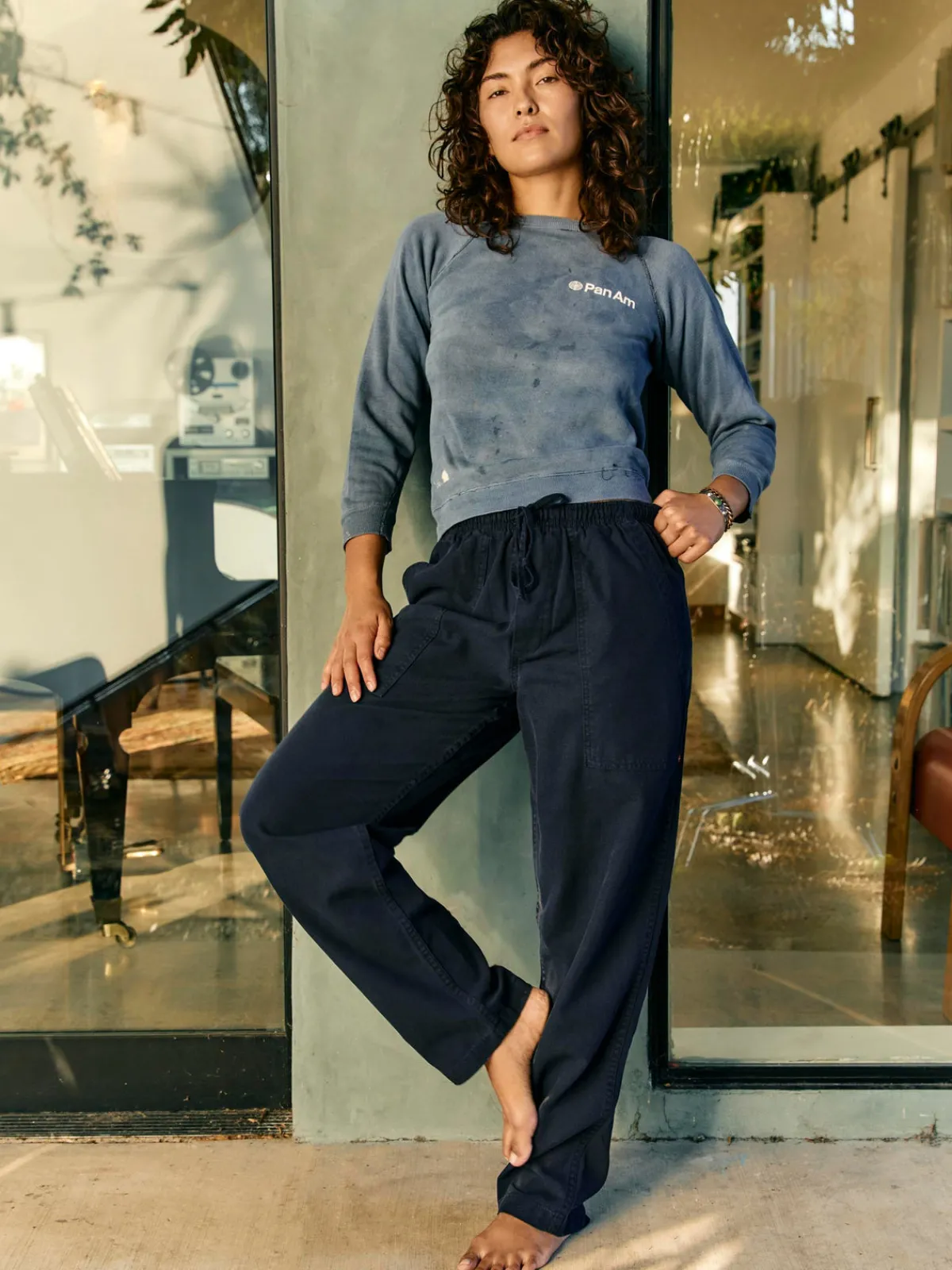 Women Imogene + Willie ventura chore pant in navy