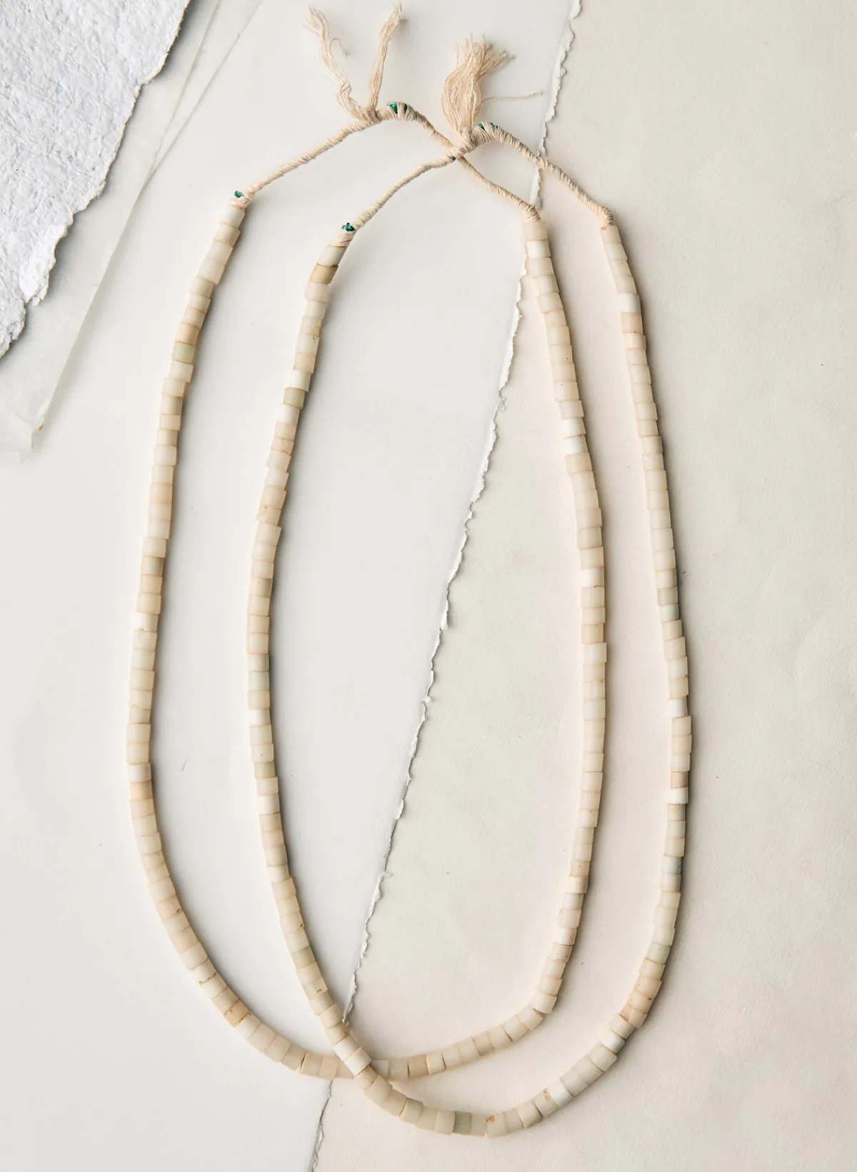 Women Imogene + Willie vintage white trade bead necklace