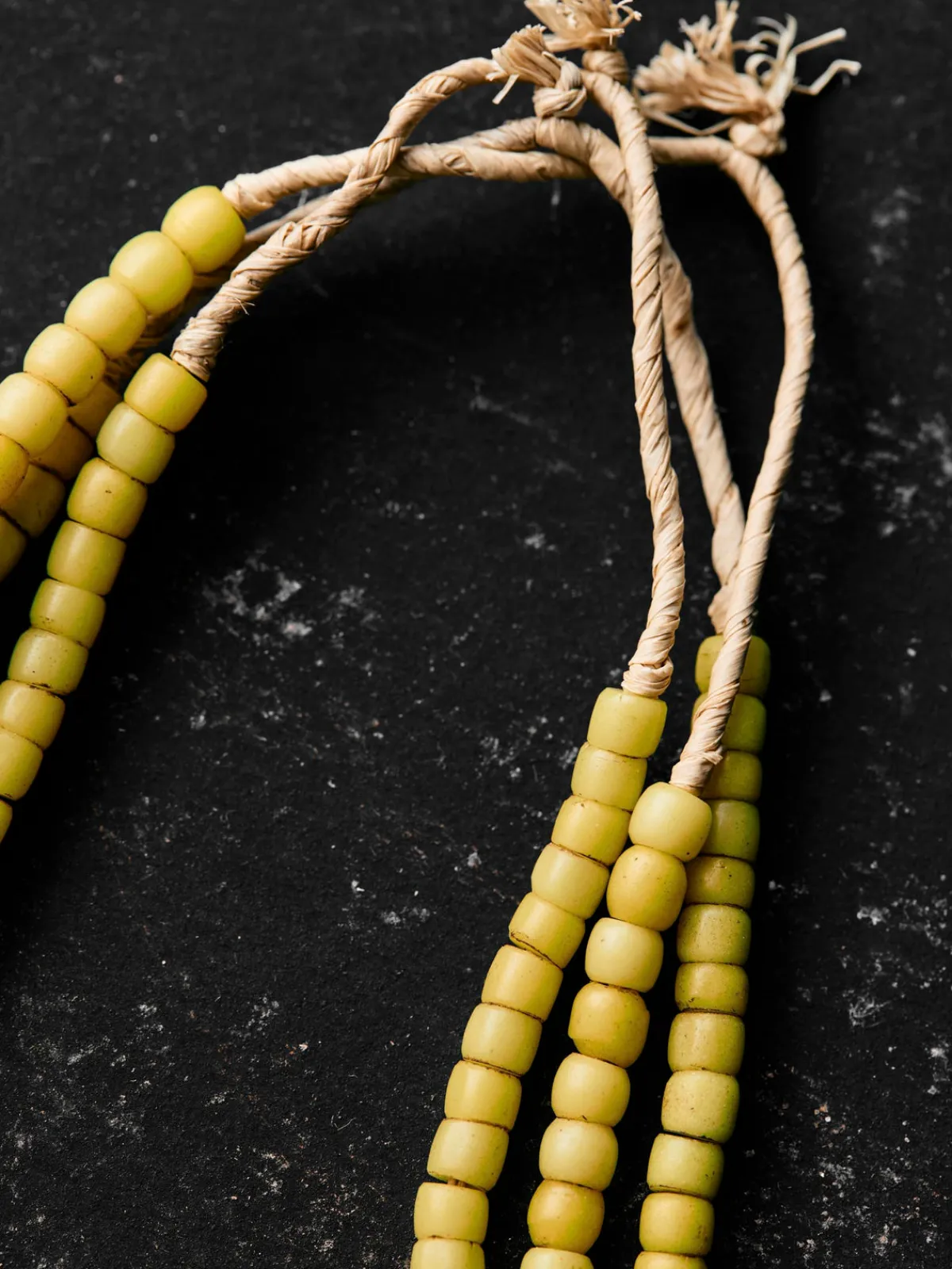 Women Imogene + Willie vintage yellow trade bead necklace